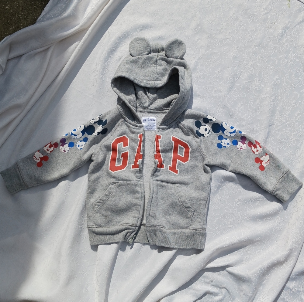 Baby Gap Disney Mickey Mouse hooded sweatshirt with ears 2 Years Toddler